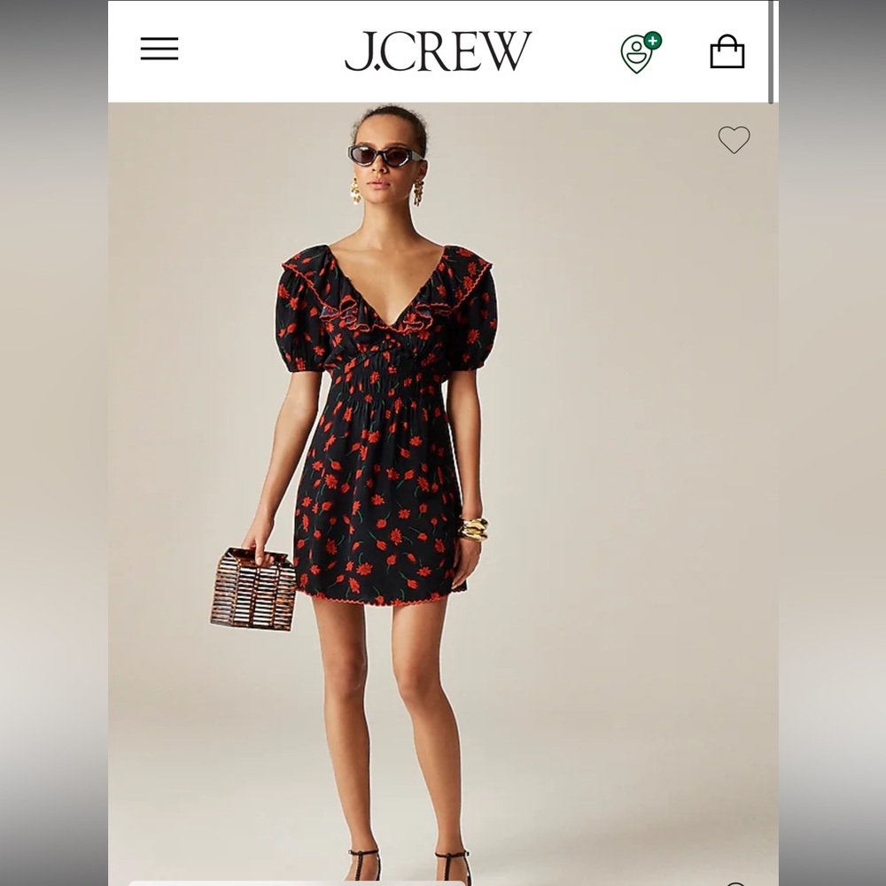 J. Crew Painted Daisy Print Mini Dress